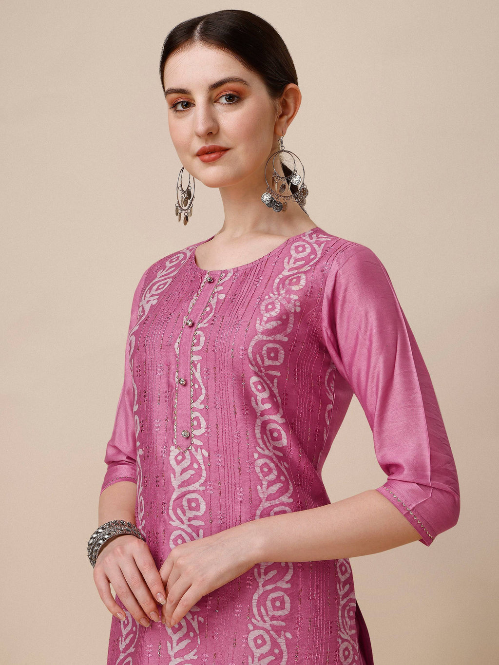 Embroidered & Printed Kurta With Pant And Dupatta Set, Multicolor - Hiral Fashion - Distacart
