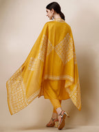 Printed & Embroidered Kurta With Pant & Dupatta Set, Multicolor - Hiral Fashion - Distacart