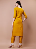 Hand Embroidered And Embellished Kurta With Pant And Dupatta Set, Multicolor - Hiral Fashion - Distacart