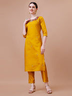Hand Embroidered And Embellished Kurta With Pant And Dupatta Set, Multicolor - Hiral Fashion - Distacart