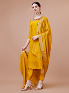 Hand Embroidered And Embellished Kurta With Pant And Dupatta Set, Multicolor - Hiral Fashion - Distacart