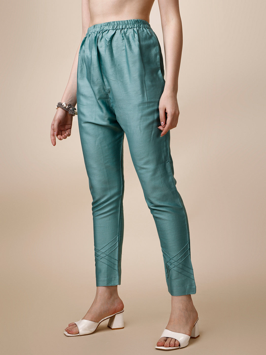 Hand Embroidered Kurta With Pant & Dupatta Set, Multicolor - Hiral Fashion - Distacart
