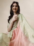 Embroidered Kurta With Pant And Dupatta Set, Multicolor - Hiral Fashion - Distacart
