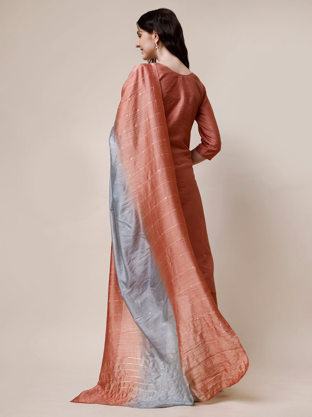 Hand Embroidered Kurta With Pant And Dupatta Set, Multicolor - Hiral Fashion - Distacart