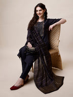 Embroidered Kurta With Pant And Dupatta Set, Multicolor - Hiral Fashion - Distacart