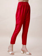 Embroidered And Leheriya Printed Kurta With Pant And Dupatta Set, Multicolor - Hiral Fashion - Distacart