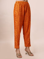 Bandhani Printed & Embroidered Kurta With Pant & Dupatta Set, Multicolor - Hiral Fashion - Distacart