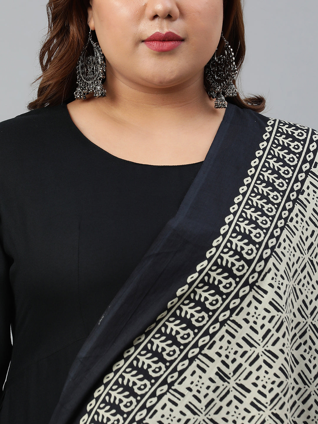Janasya XL LOVE by Janasya Women's Plus Size Black Rayon Kurta With and Dupatta - Distacart
