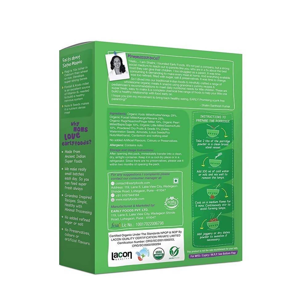 Early Foods Organic Sattu Maavu Porridge Mix - Distacart