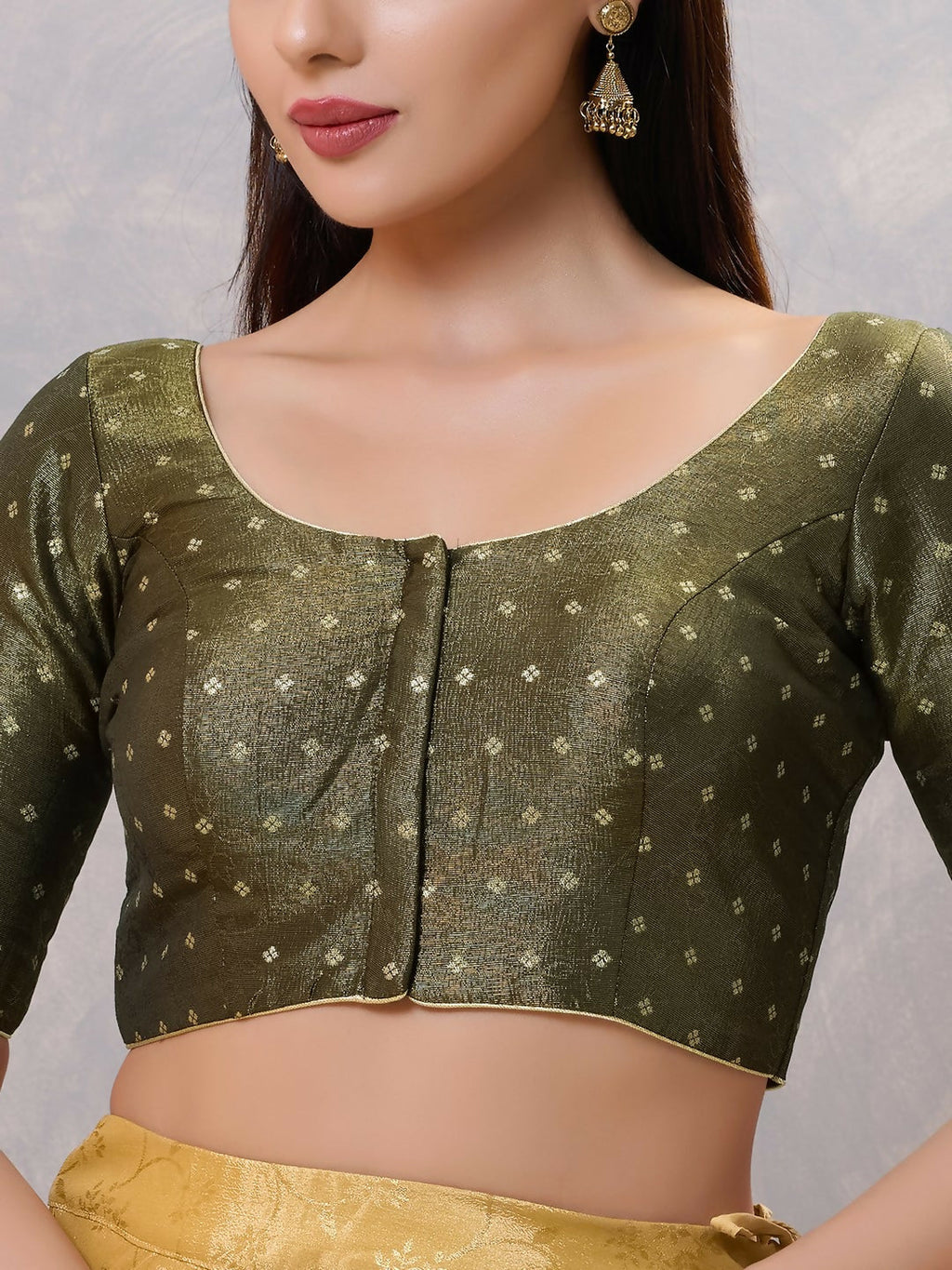 Joban Fashion Women Silk Black Stitched Blouse