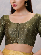 Joban Fashion Women Silk Black Stitched Blouse