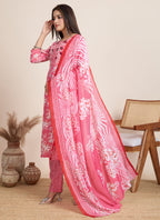 Prazu Fashion Light Pink Printed Cotton Blend Festival Wear Salwar Suit - Distacart