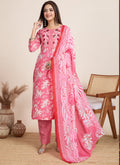 Prazu Fashion Light Pink Printed Cotton Blend Festival Wear Salwar Suit - Distacart