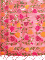 Shree Shyam Fashion Linen Cotton Pink Saree - Distacart