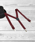 Manet Boys Solid Suspenders - Maroon