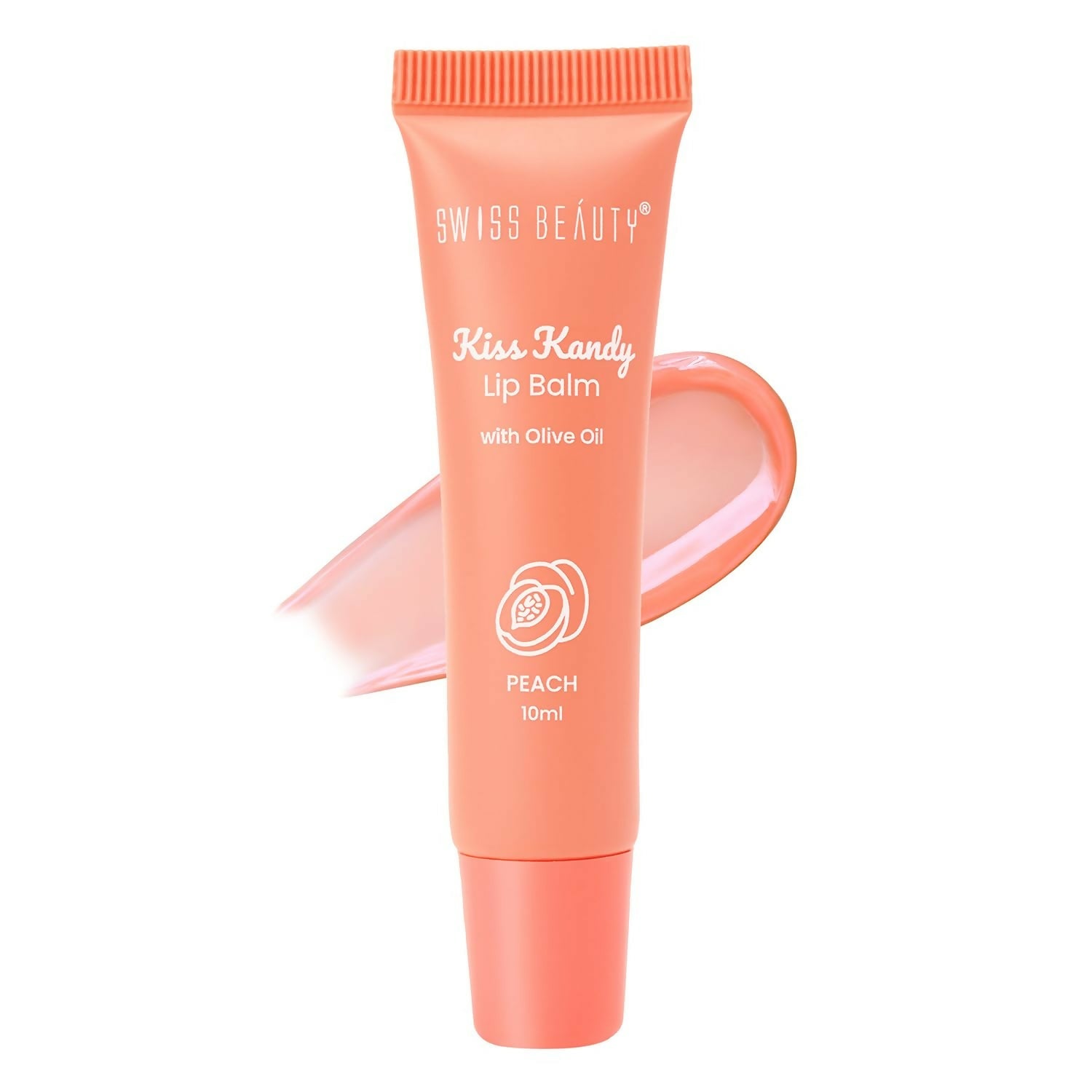 Swiss Beauty Kiss Kandy Lip Balm with Olive Oil - Peach