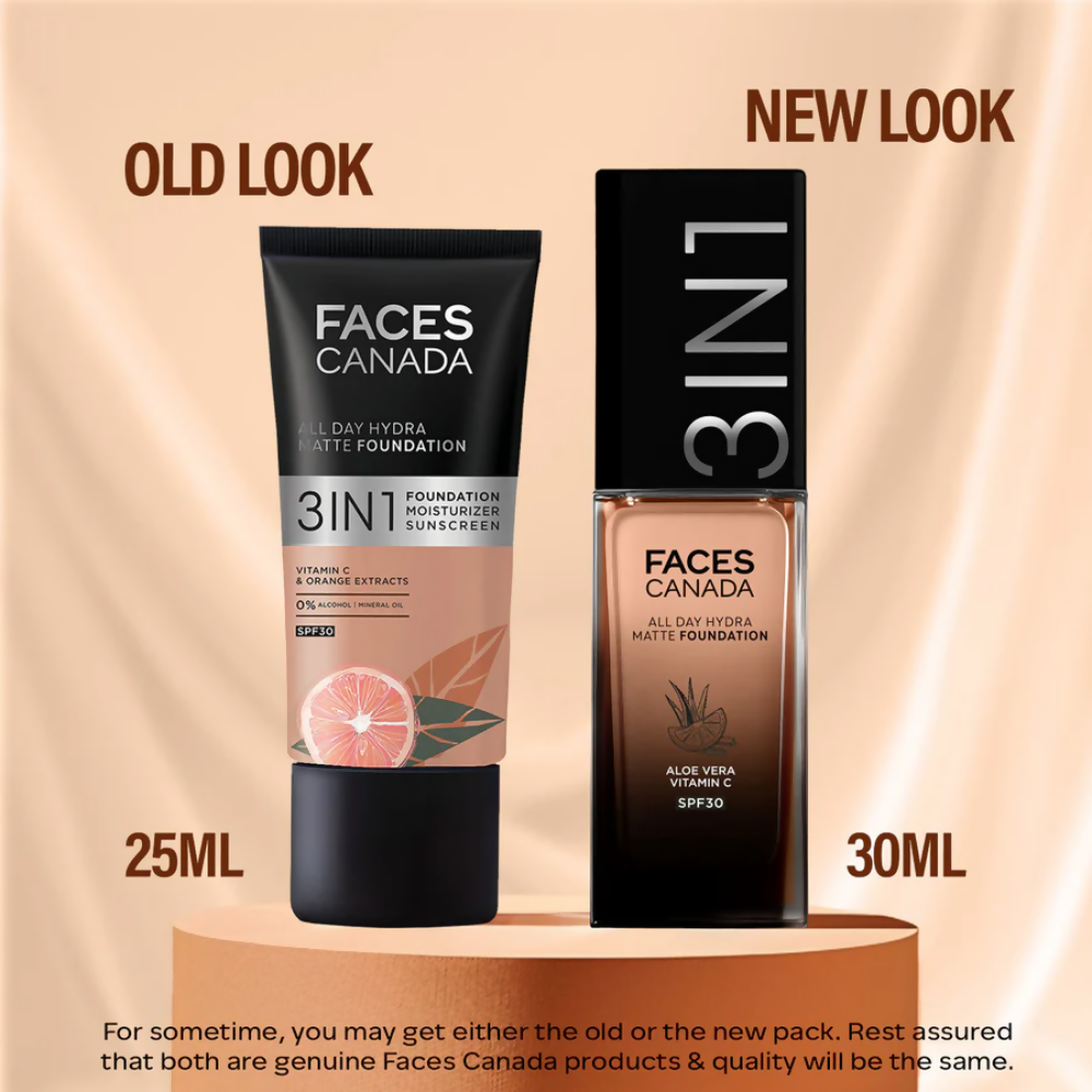 Faces Canada All Day Hydra Matte 3 in 1 Foundation - Caramel Natural 023