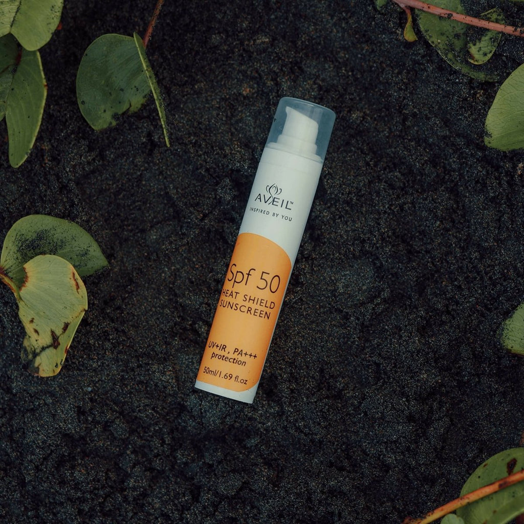 Aveil Heat Shield SPF 50 Gel Sunscreen & C-Nu Vitamin C Face Serum Combo