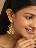 Nuyug 18k Triple Pearl Hoop Anti Tarnish Earrings - Distacart
