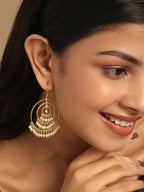 Nuyug 18k Triple Pearl Hoop Anti Tarnish Earrings - Distacart