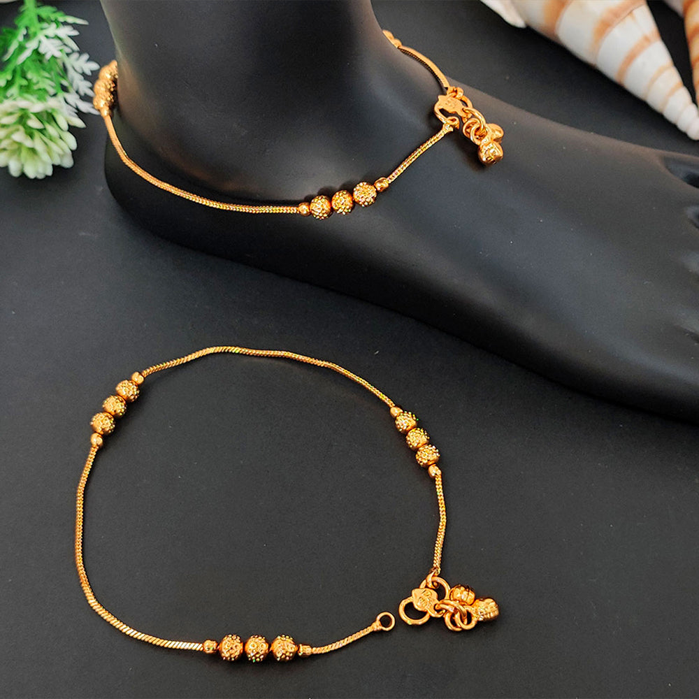 JS Fashion High Gold Designer Beads Anklet for Women & Girls - Distacart