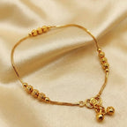 JS Fashion High Gold Designer Beads Anklet for Women & Girls - Distacart
