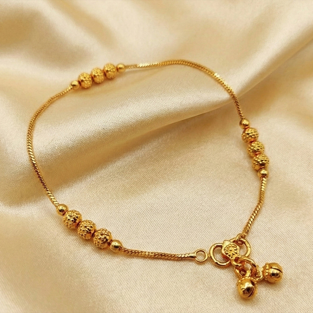 JS Fashion High Gold Designer Beads Anklet for Women & Girls - Distacart