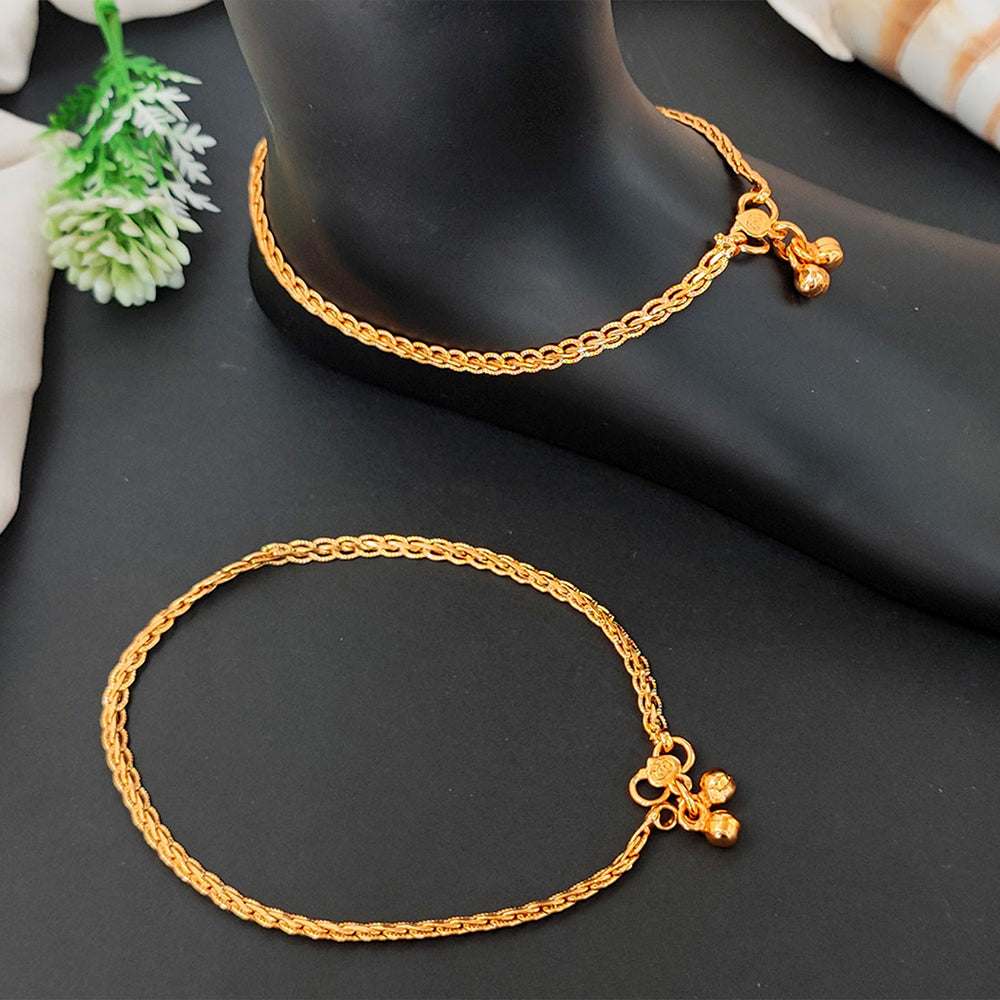JS Fashion Antique Designer High Gold Polish Fancy Style Payal for Women & Girls - Distacart
