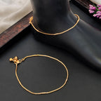 JS Fashion Simple High Gold Anklet with Elegant Detailing for Women & Girls - Distacart