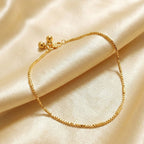 JS Fashion Simple High Gold Anklet with Elegant Detailing for Women & Girls - Distacart
