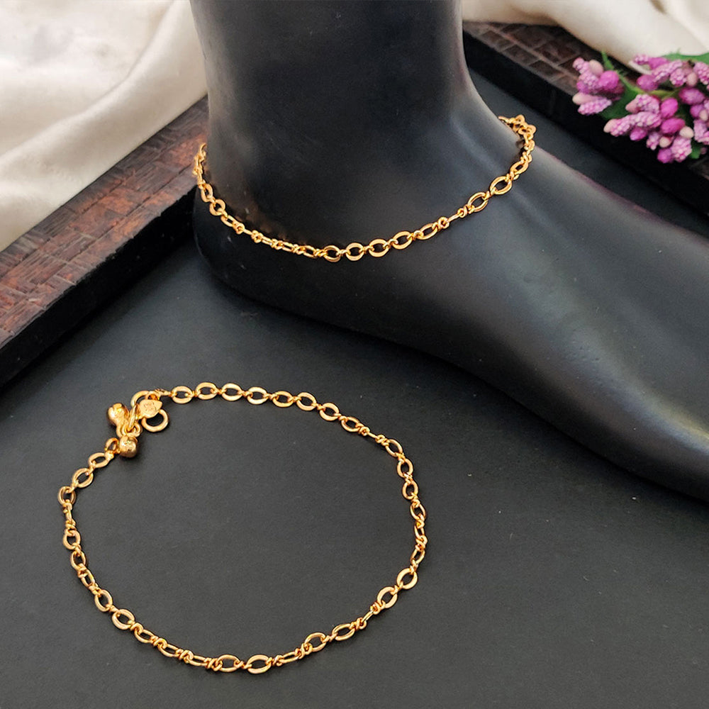 JS Fashion Beautiful Antique High Gold Polish Fancy Payal for Women & Girls - Distacart