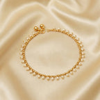 JS Fashion High Gold Fancy Pearl Anklet for Women & Girls - Distacart