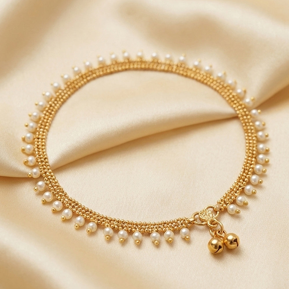 JS Fashion Premium High Gold Bridal Anklet Payal for Women & Girls - Distacart