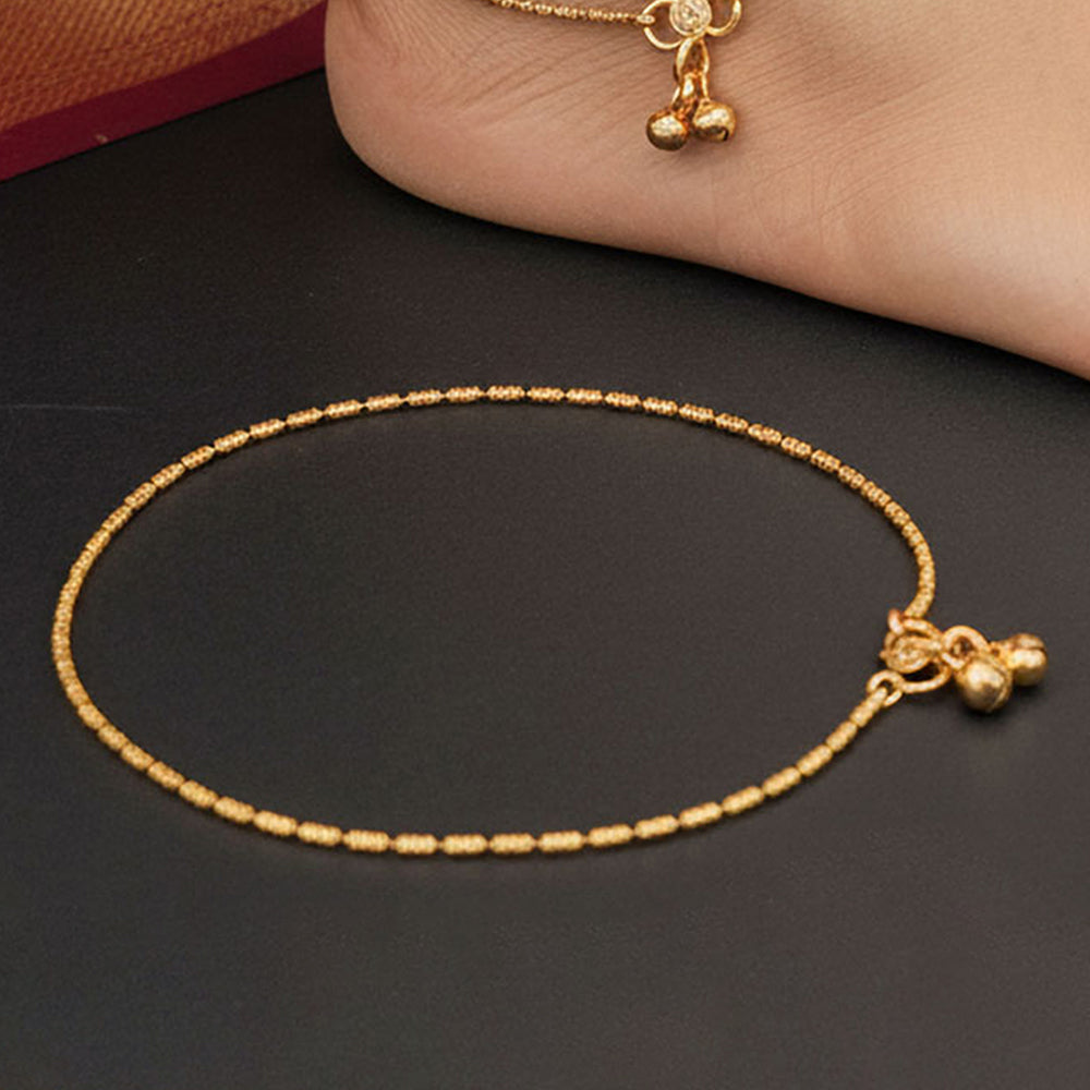 JS Fashion Traditional High Gold Daily Wear Anklet Payal for Women & Girls - Distacart