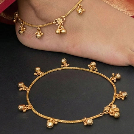 JS Fashion Traditional Ghungroo Dangler Bridal Payal Set for Women & Girls