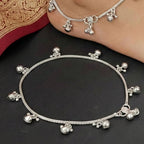 JS Fashion Ethnic Oxidized Chain Payal with Danglers for Women & Girls - Distacart
