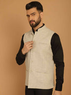 Even Apparels Pure Wool Nehru Jacket - Off White
