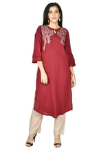 Joban Fashion Wine Cotton Rayon Kurta Set