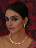 Kundan Choker with Studs Jewellery Set (Gold) - Ruby Raang