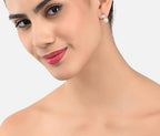 Jewel City Elegant Pearl Stud Earrings Set for Women & Girls | Classic Everyday & Party Wear Jewelry - Distacart