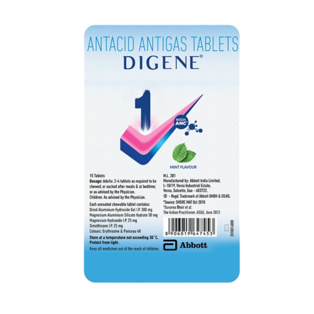 Digene Antacid Antigas Tablets - Distacart