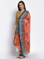 Myshka Women's Traditional Multi Cotton Silk Printed Casual Dupatta