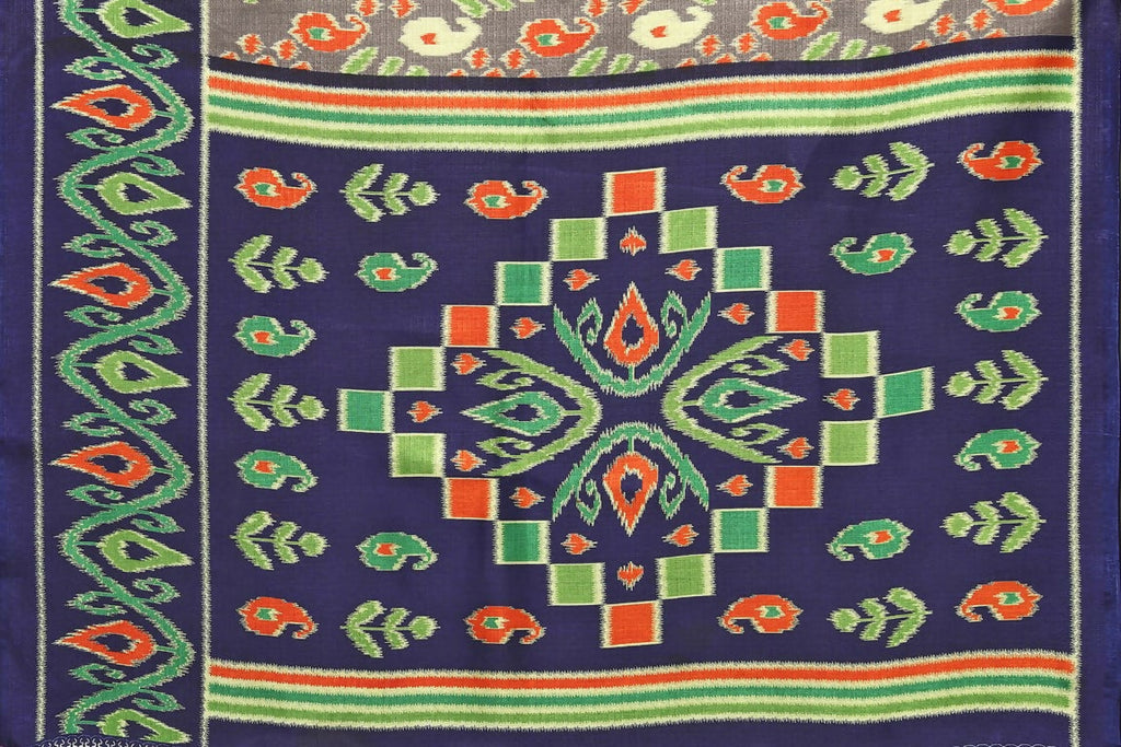 Vamika Navy Blue Printed Art Silk Saree