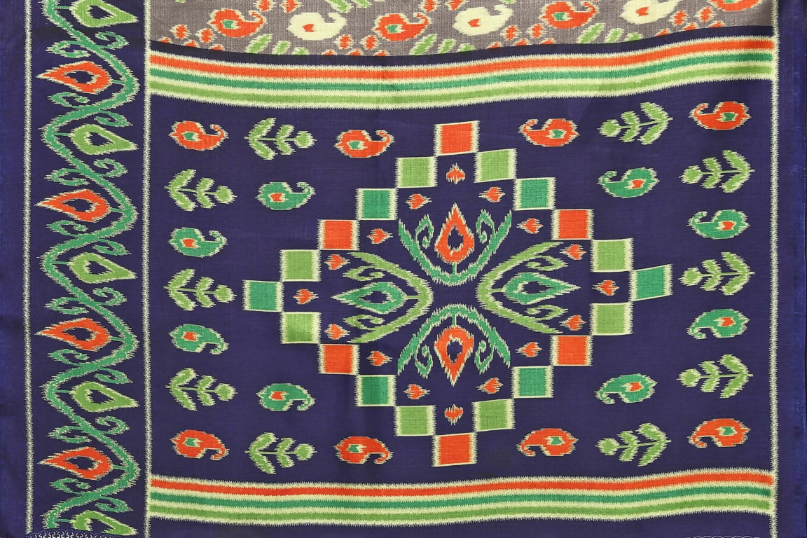 Vamika Navy Blue Printed Art Silk Saree