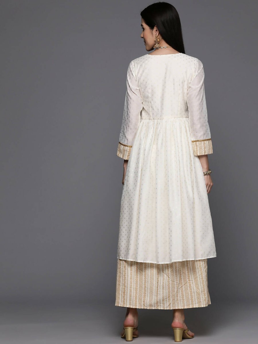 Ahalyaa Women's Traditional wear Ethnic Dress - Off White - Distacart
