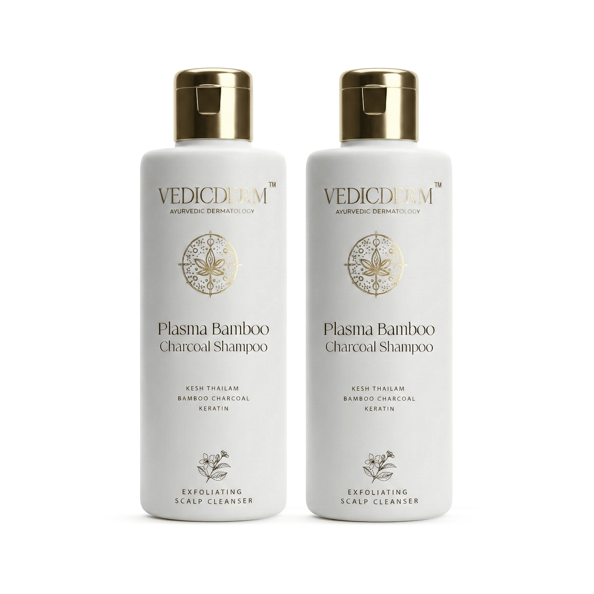 VedicDerm Plasma Bamboo Charcoal Shampoo for Psoriasis & Sensitive Scalp
