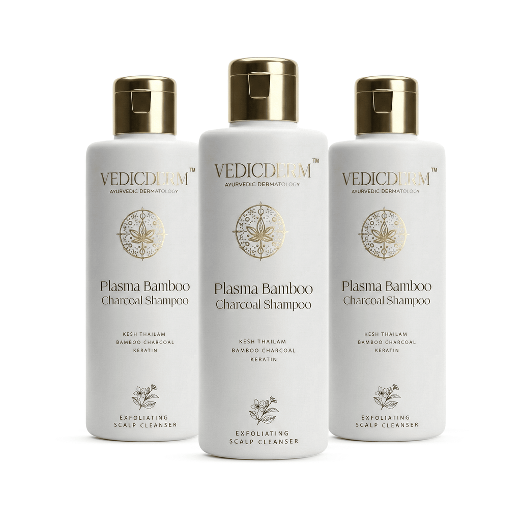 VedicDerm Plasma Bamboo Charcoal Shampoo for Psoriasis & Sensitive Scalp