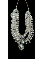 Jewel City Royal Polki Kundan Necklace Set with White Accents - Vintage-Inspired Bridal Collection