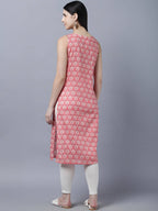 Myshka Stylish Pink Sleeveless Women's Kurta - Distacart