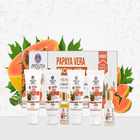 Ayouthveda Papaya Vera Facial Kit for glowing skin